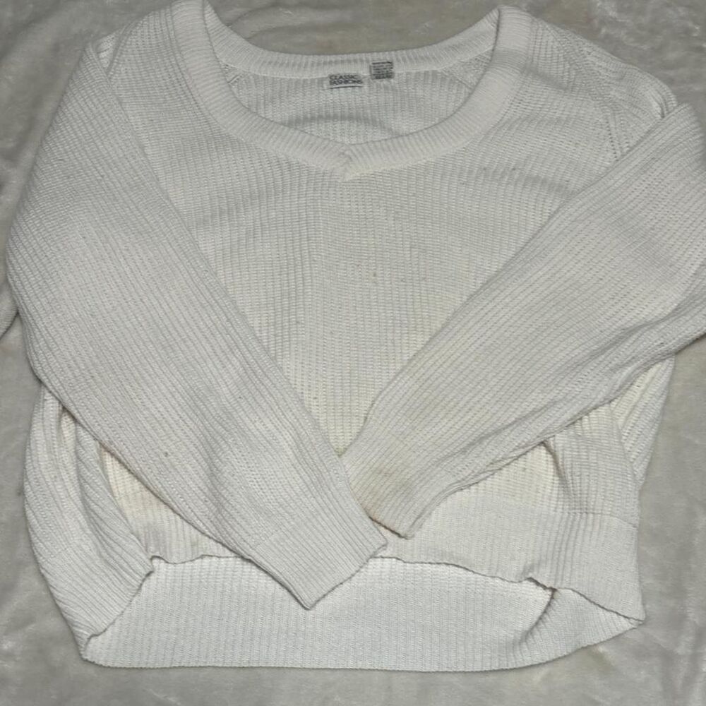 Brandy-melville Women's White and Cream Jumper
